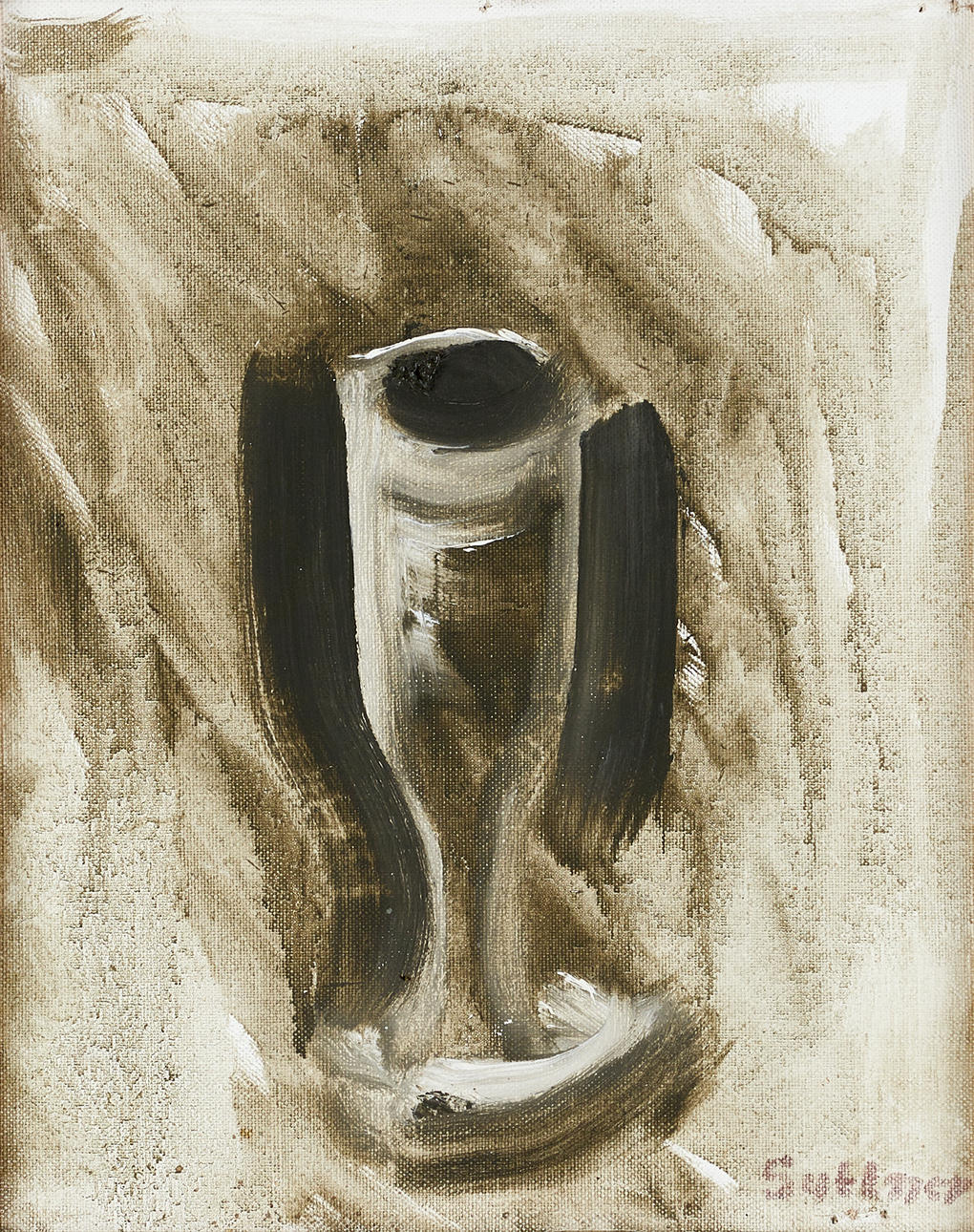 GEORG SUTTNER (1922-2014). Stilleben med vinglas.