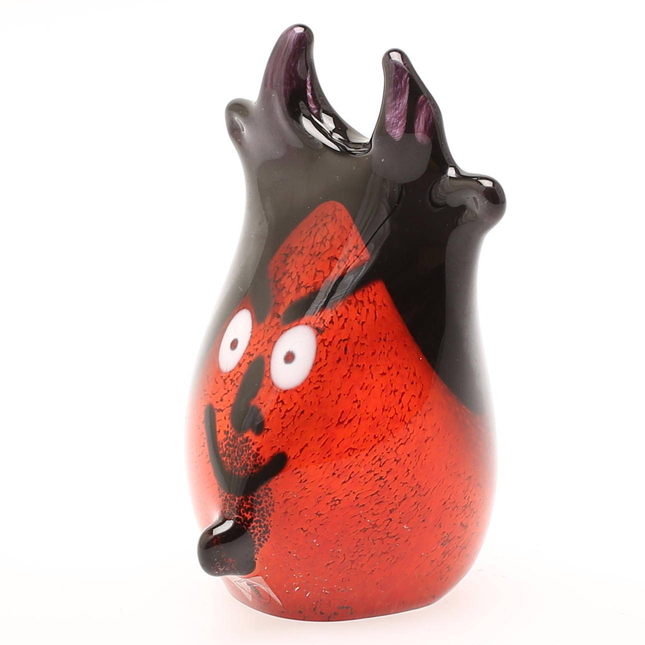 CARLOS PEBAQUE. Figurin, glas, Gullaskruf, signerad.