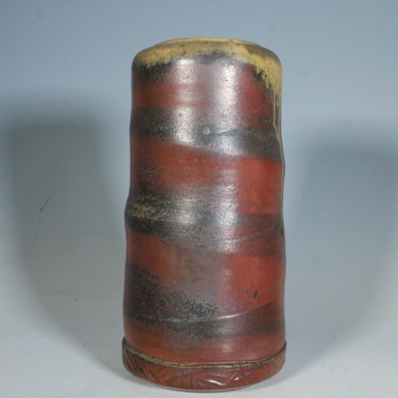 HORST KERSTAN (1941-2005). cylindrical vase, ceramic, signed, (1993).