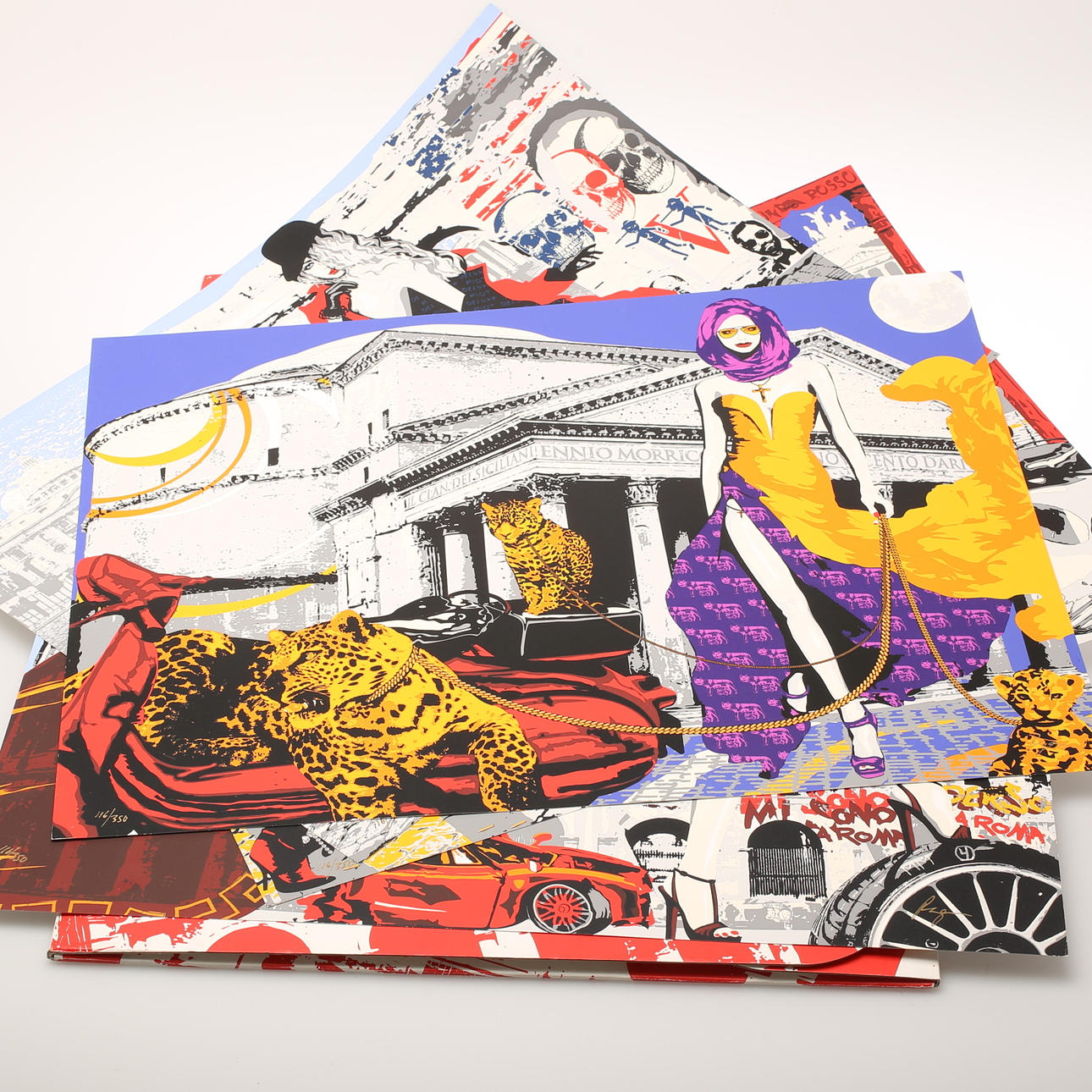 RICHARD RYAN. Mapp, 4 st silkscreen "Mi persono a Roma", signerade och numrerade 116/350.