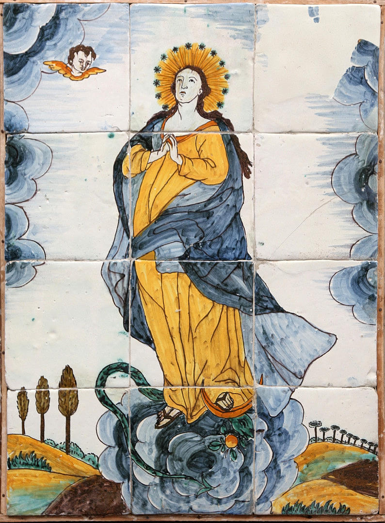 “Immaculate”, Catalan tiles panel, 18th century.