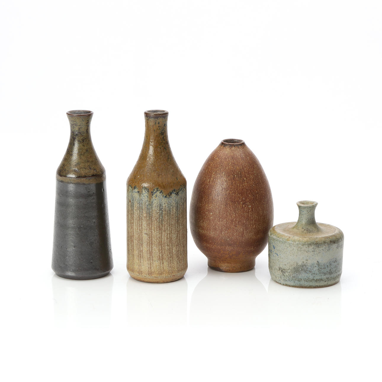 WALLÅKRA, MINIATURES, FOUR PCS. Glazed stoneware. Marked/signed underneath.