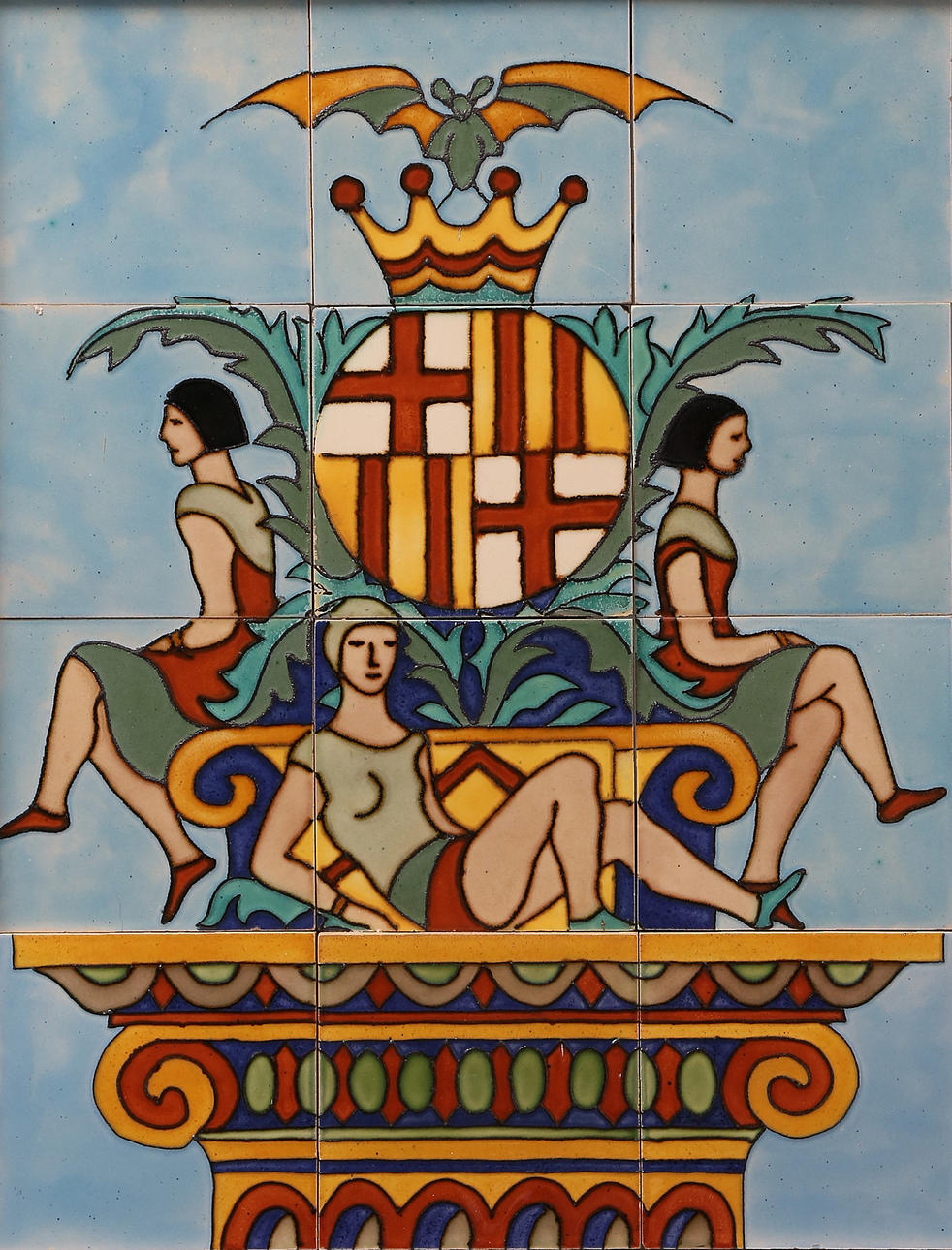 JOSEP ARAGAY. Barcelonas huvudstad och vapensköld.