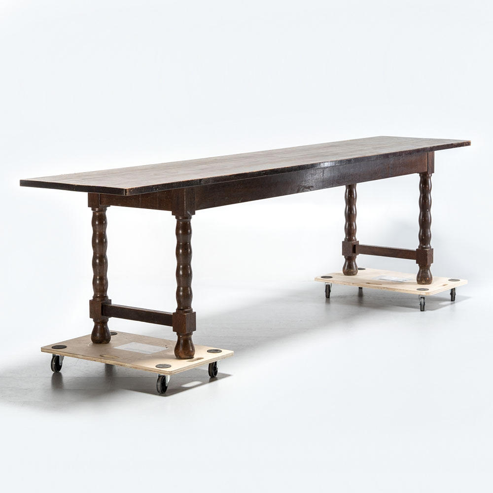 Antique library table, Oak, 19th/20th century.