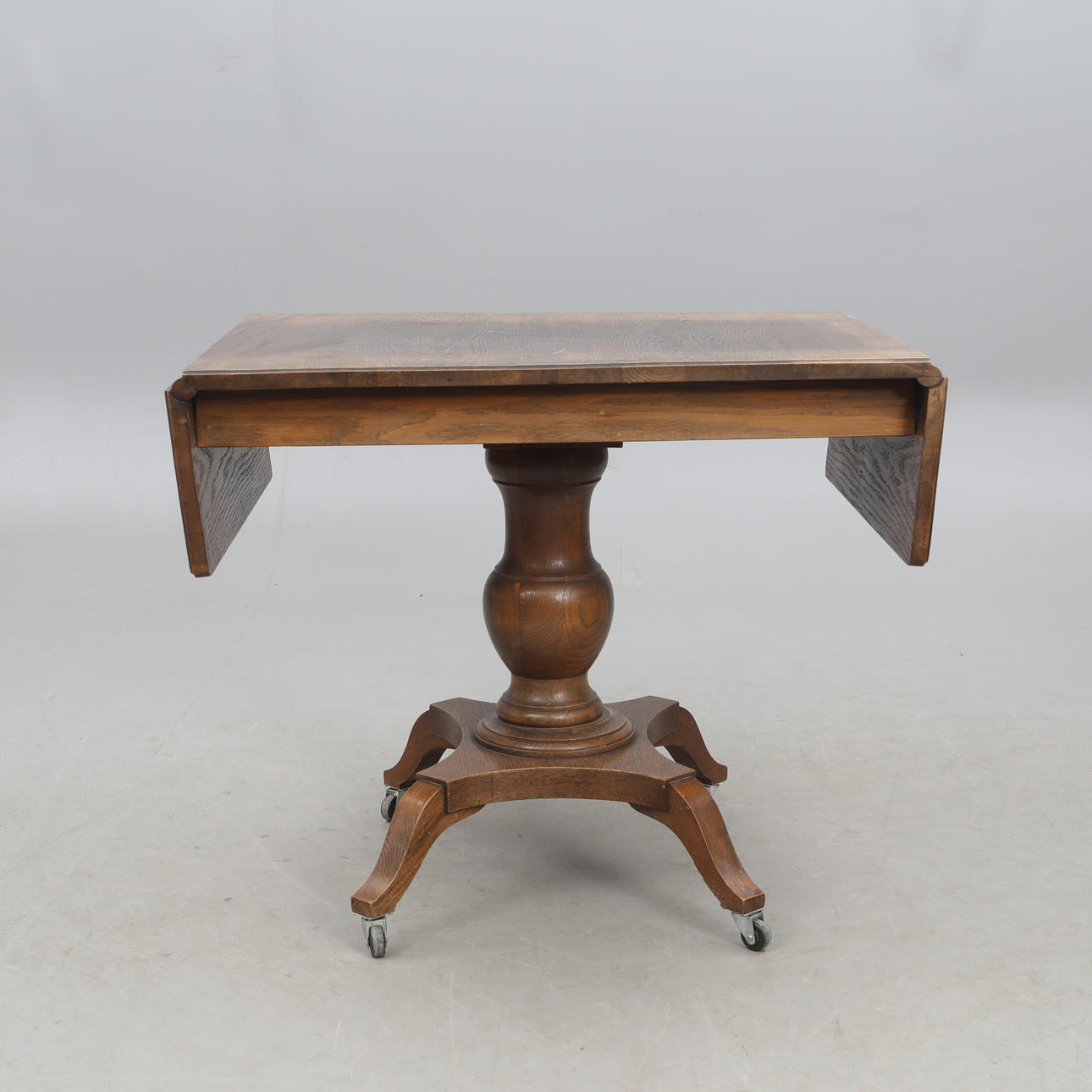 Pillar table with flaps, Karl-Johan style, 20th century.