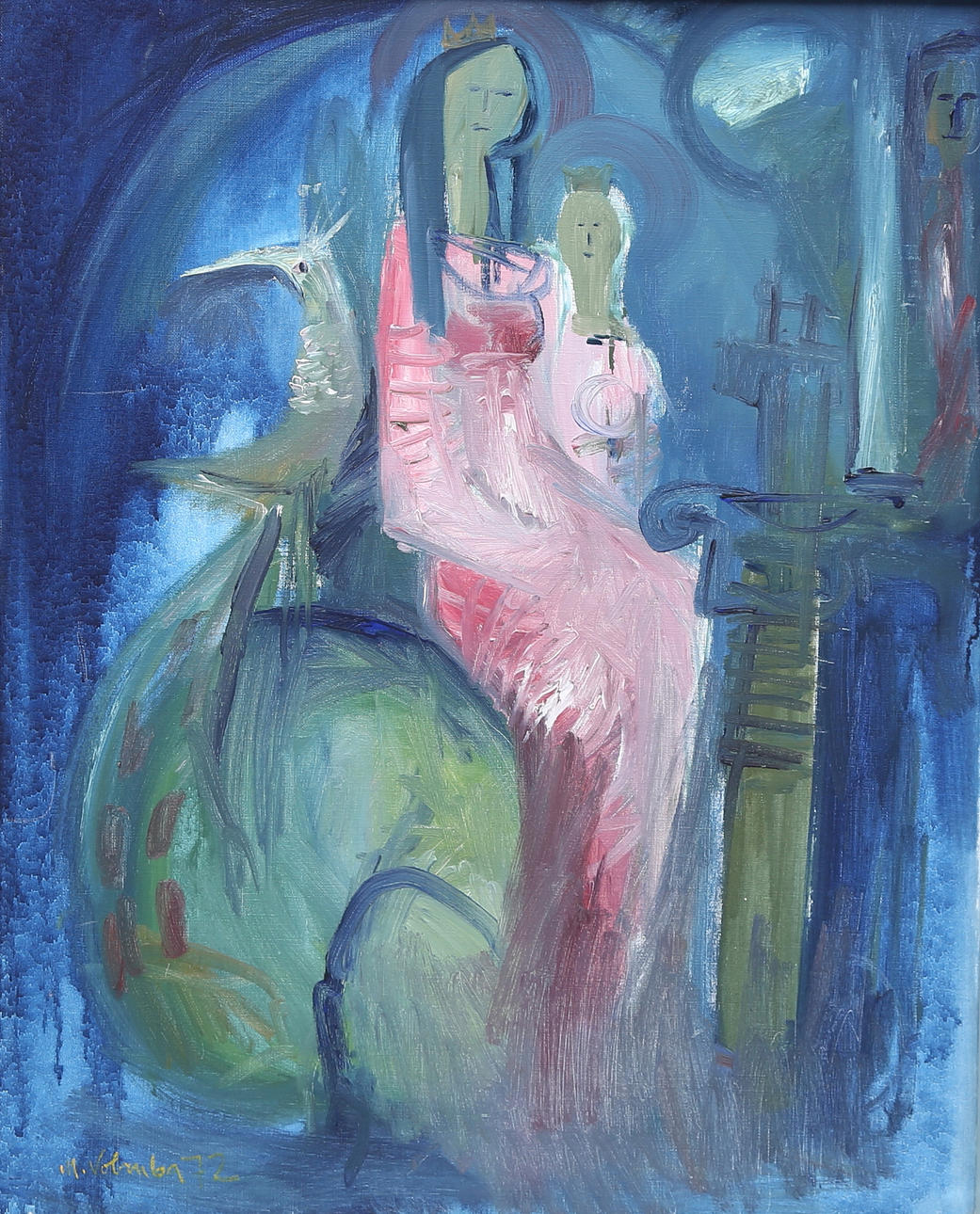 MILAN VOBRUBA. oil on canvas, signed and dated 72.