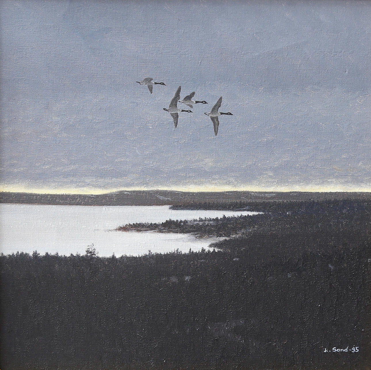 LENNART SAND. oil on canvas, signed and dated 95.