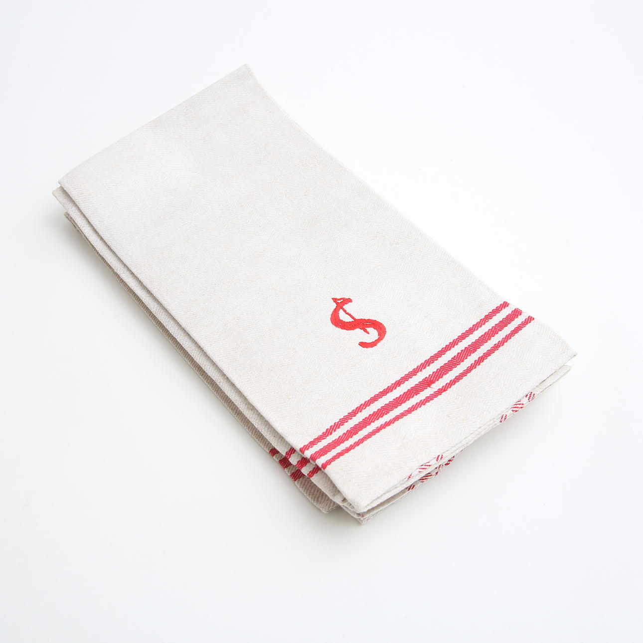 LINEN TOWELS, coarse weave, 6 pcs.