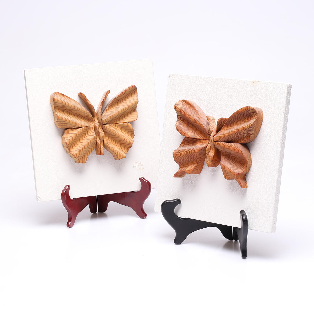 GUNNAR KANEVAD. butterflies, 2 pcs.