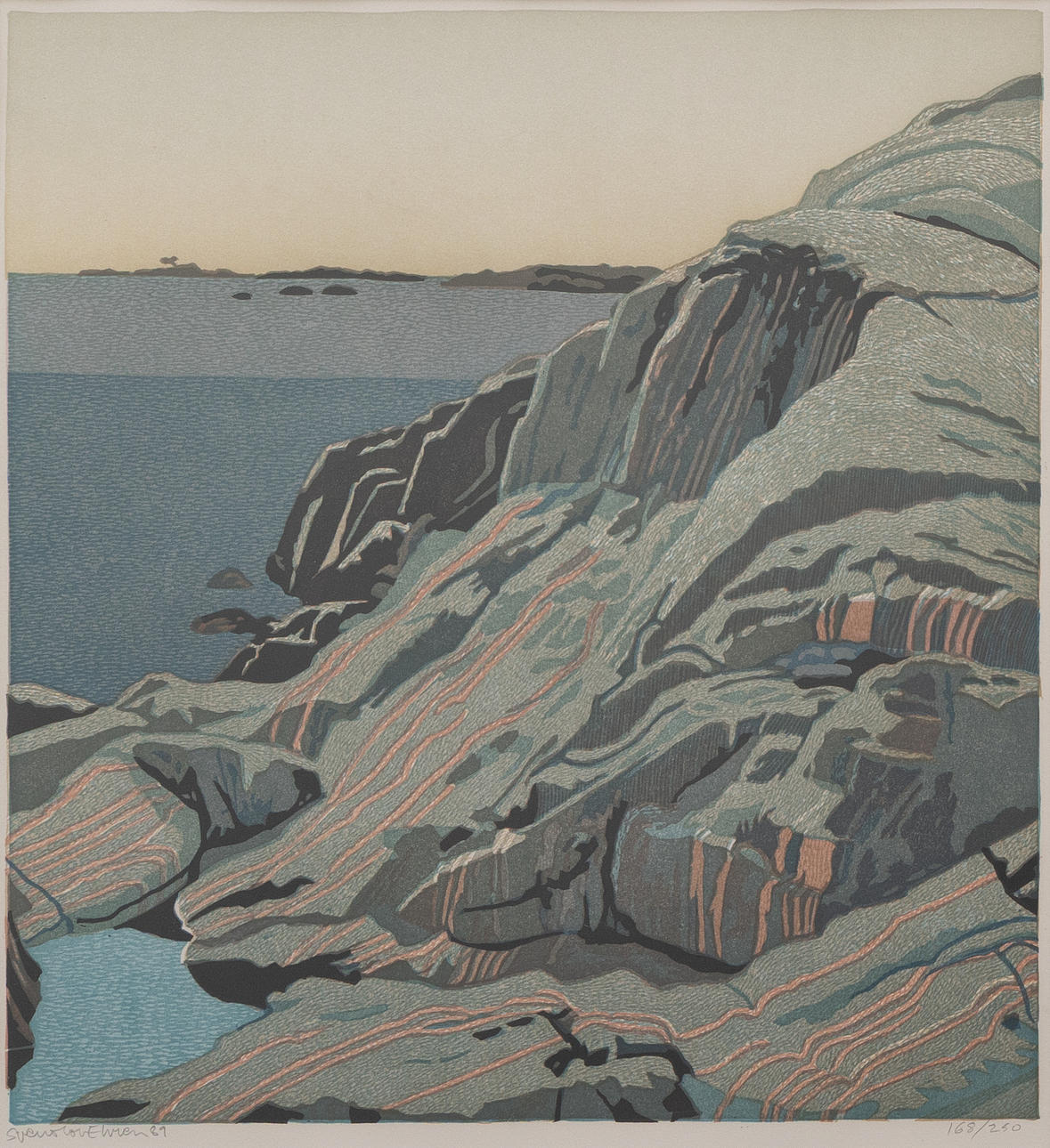 SVENOLOV EHRÉN. Klippust, lithograph no. 168/250, signed.