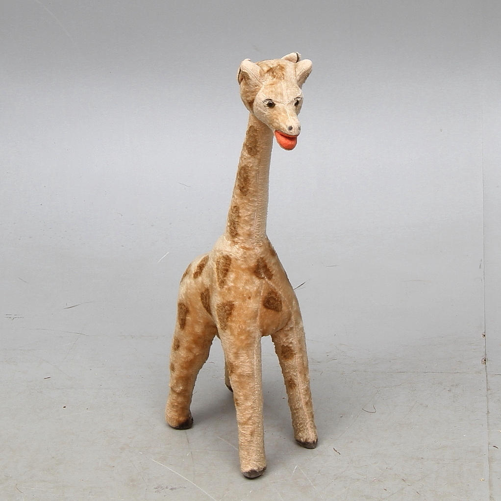 GOSEDJUR, giraff, okänt fabrikat, 1900-talets mitt.