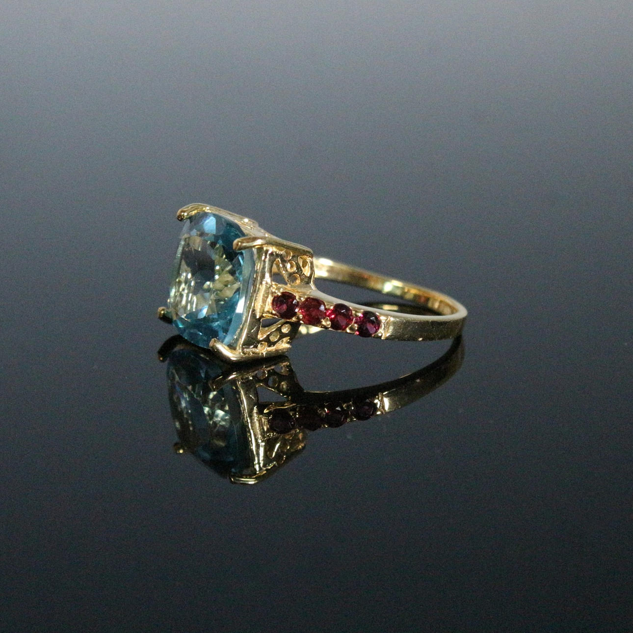 Statement ring with topaz.