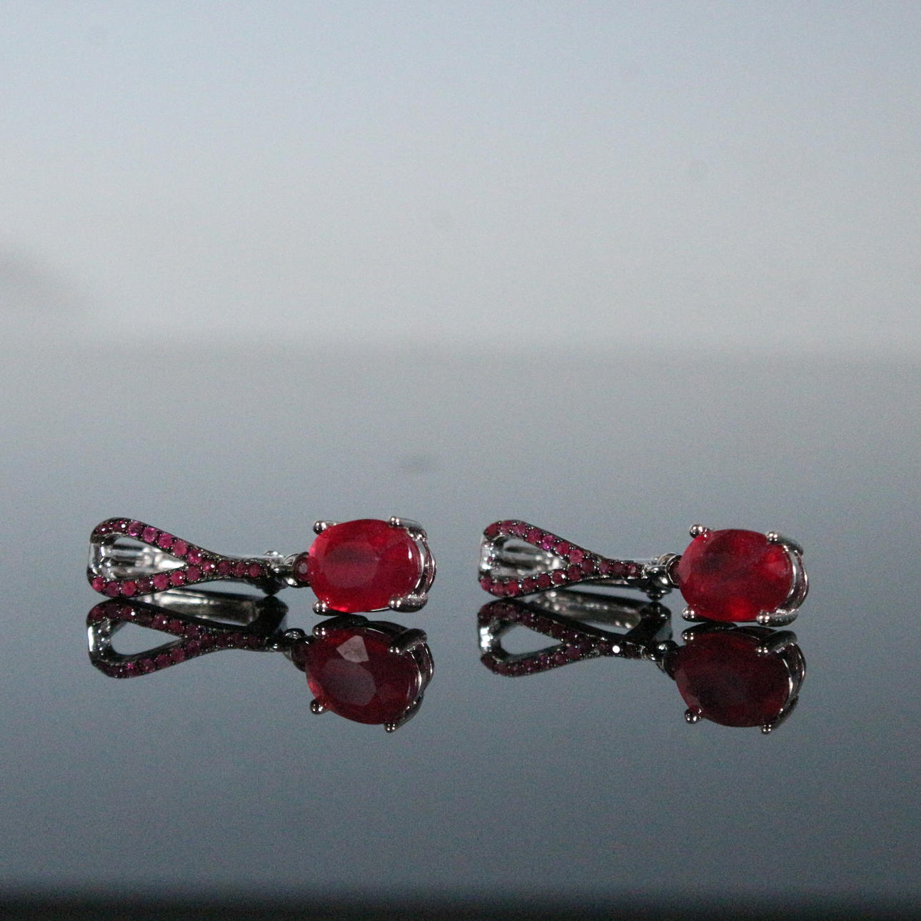 ruby earrings.