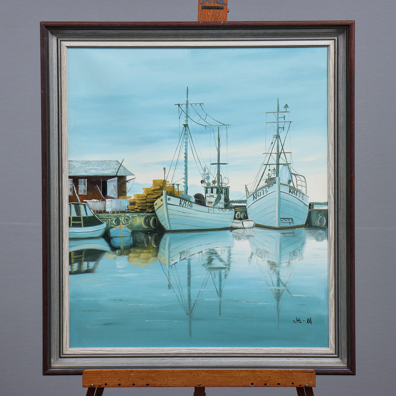 HELLE EBELER, OIL ON CANVAS, SIGNED, DATED 81.