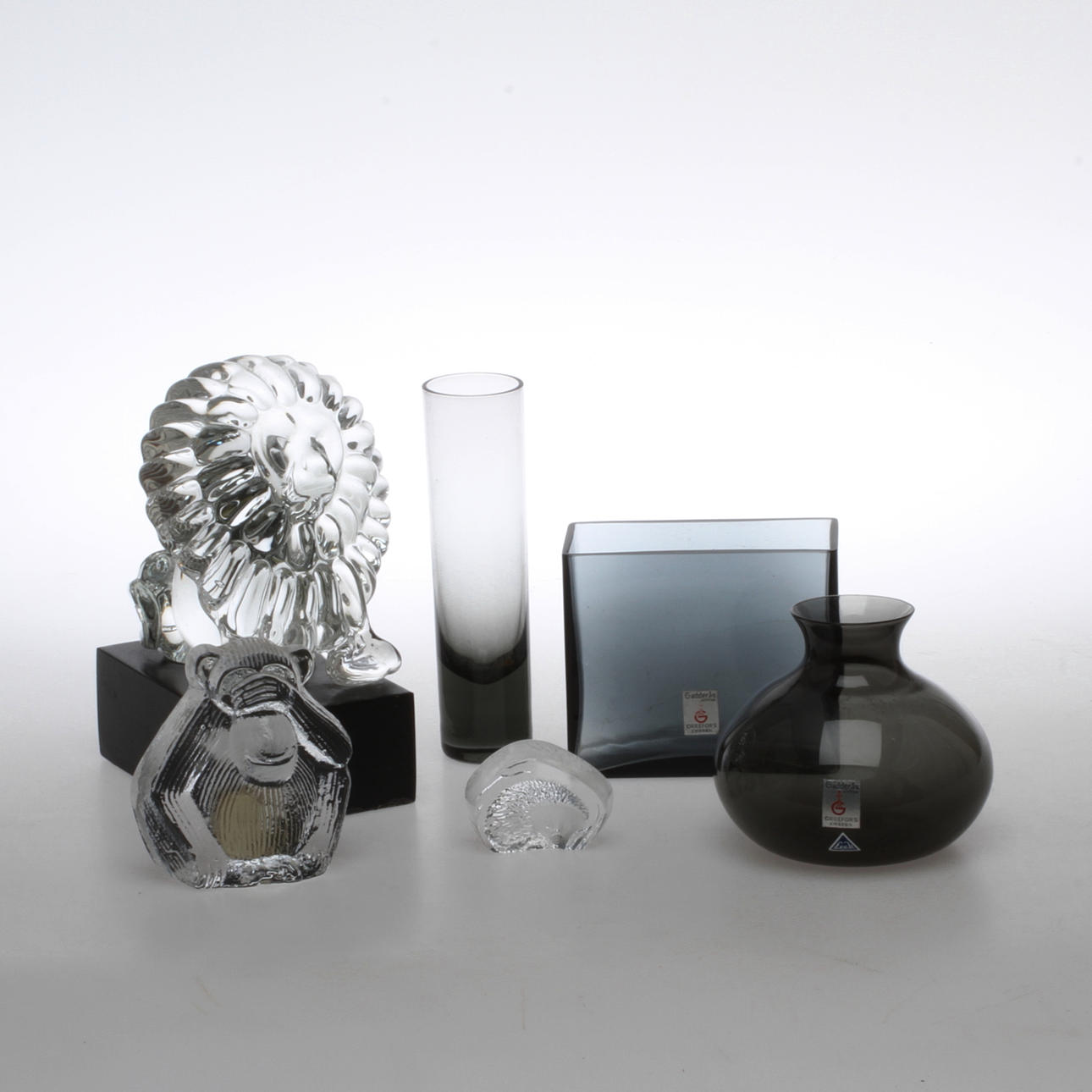 PARTI GLAS, 6 delar, bland annat Leek, Gadderås Hyttan, FM Glas Ronneby.