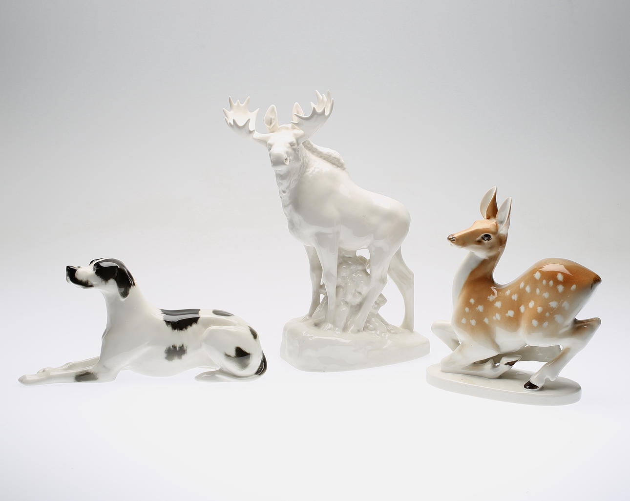 FIGURER, 3 st, porslin, Lomonosov, USSR.