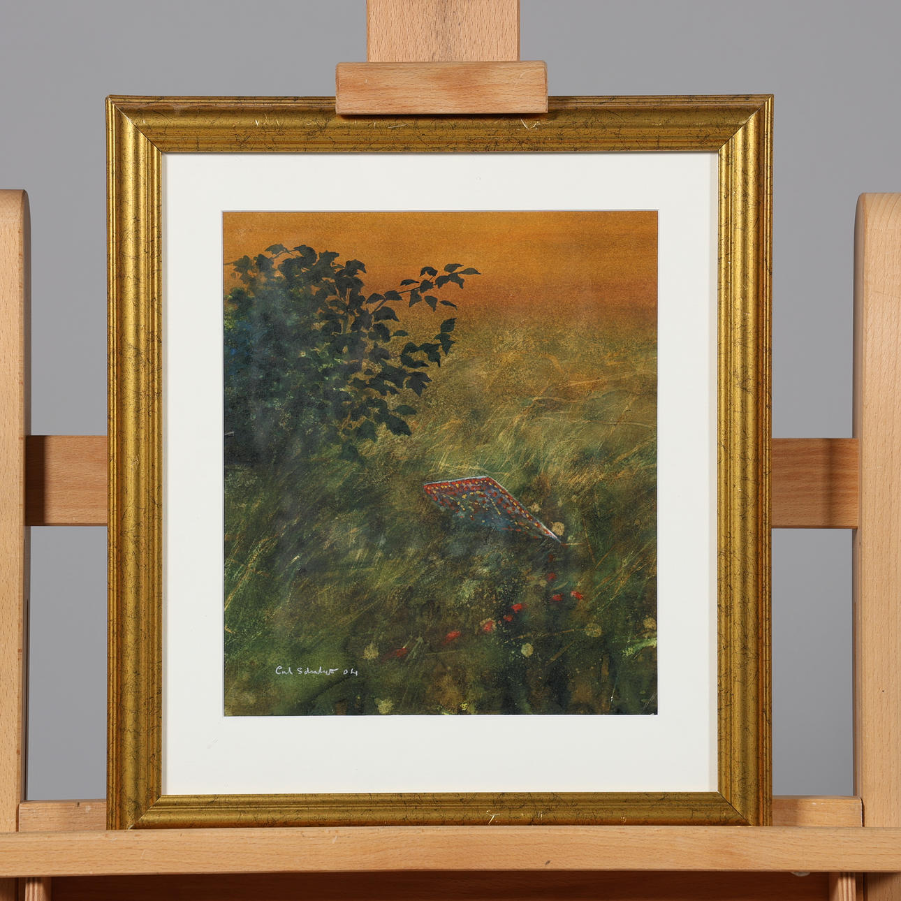 CARL SCHUBERT. WATERCOLOR, signed, dated 04.
