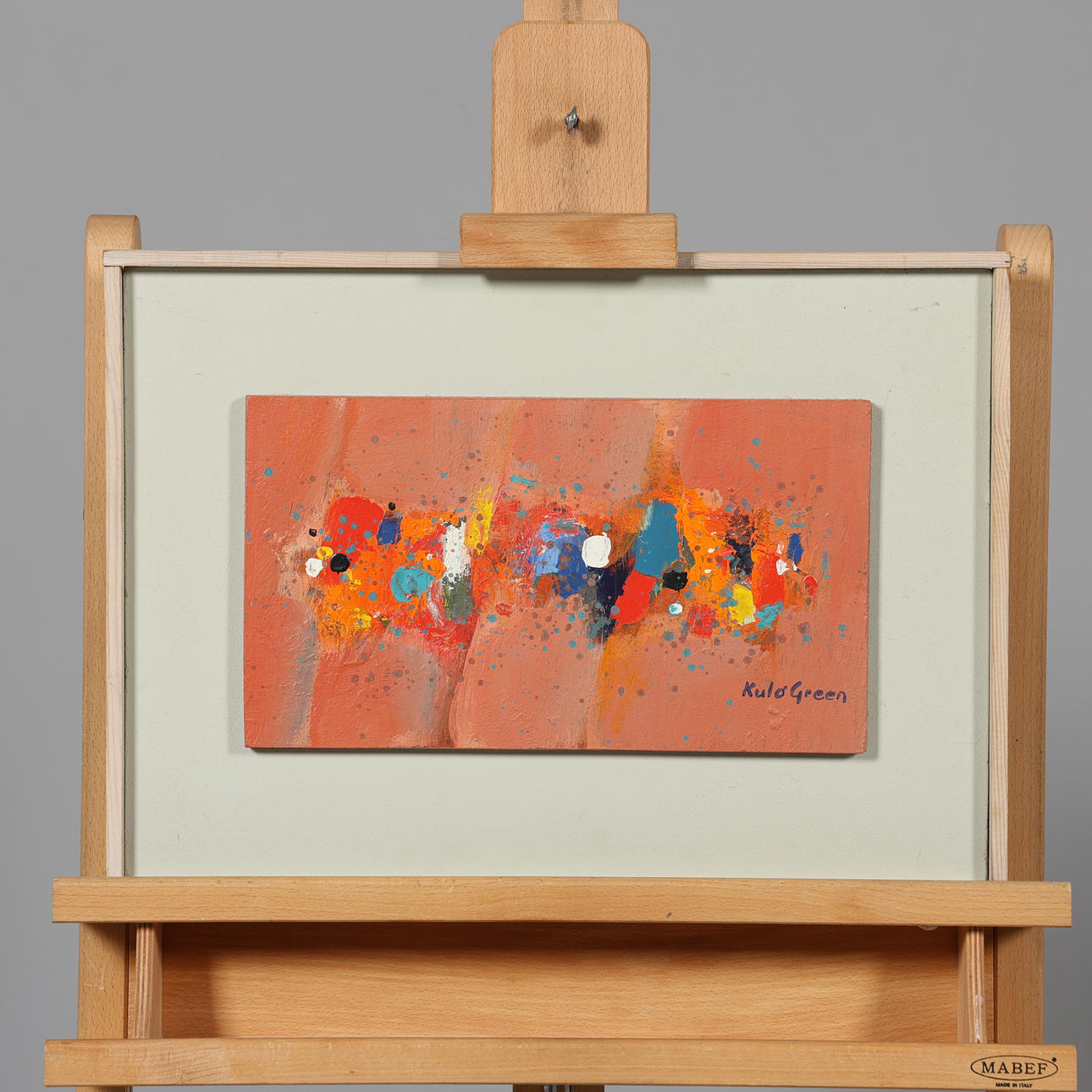 KULO GREEN. OIL ON PANEL, signed.