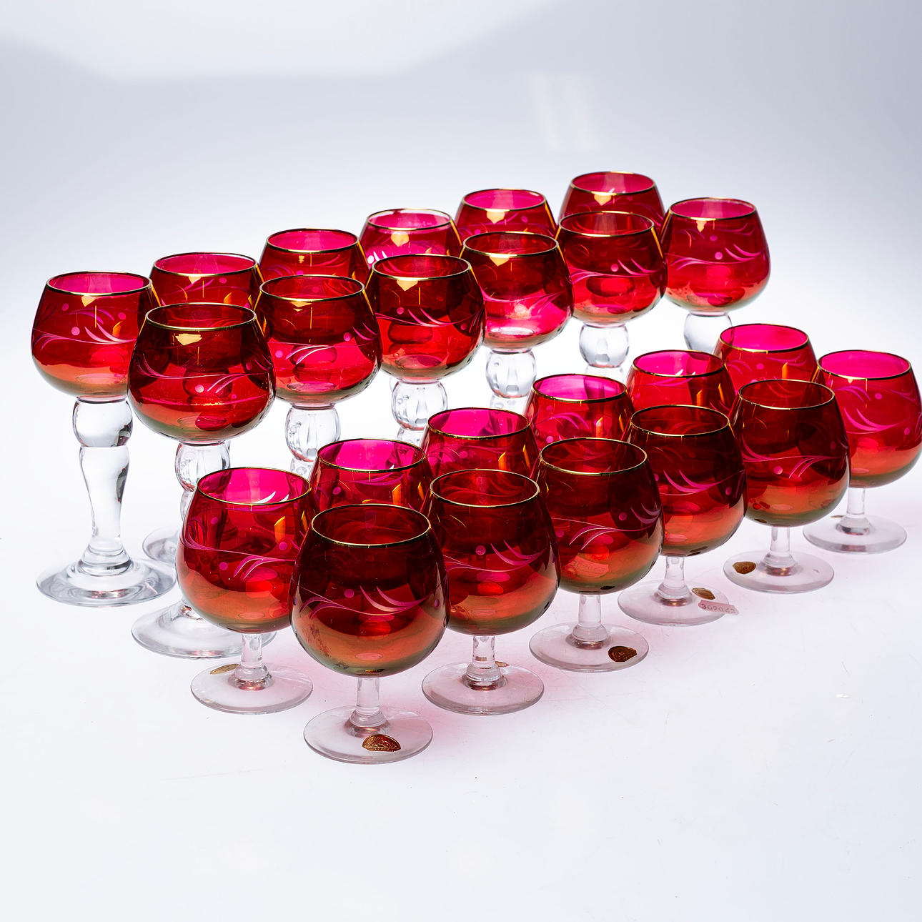 GLASS TABLEWARE, 24 pieces, Kosta.