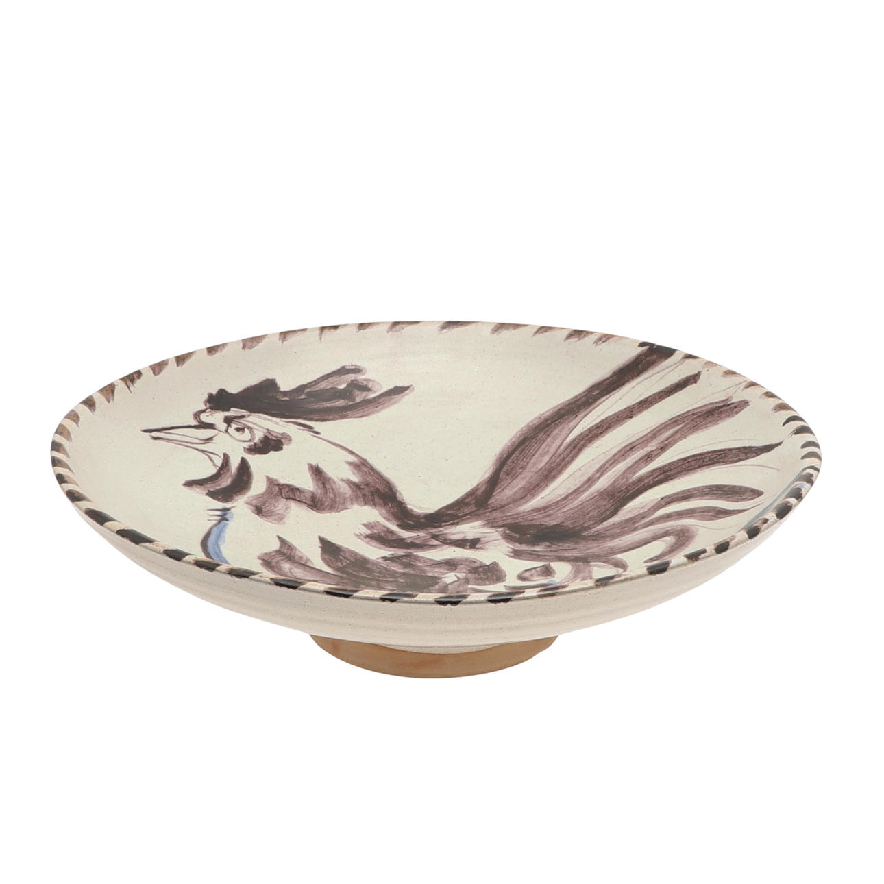 LARGE STUDIO POTTERY BOWL - COCKEREL.