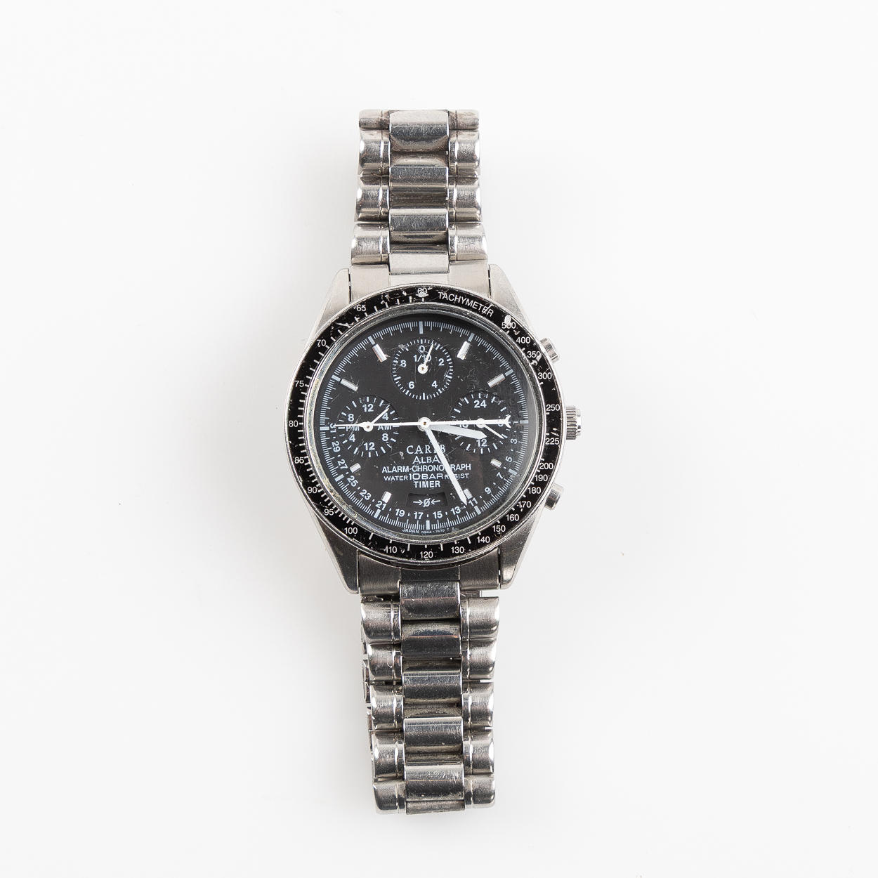 SEIKO ALBA CARIB, armbandsur, Alarm, Chronograph, Timer, stål.