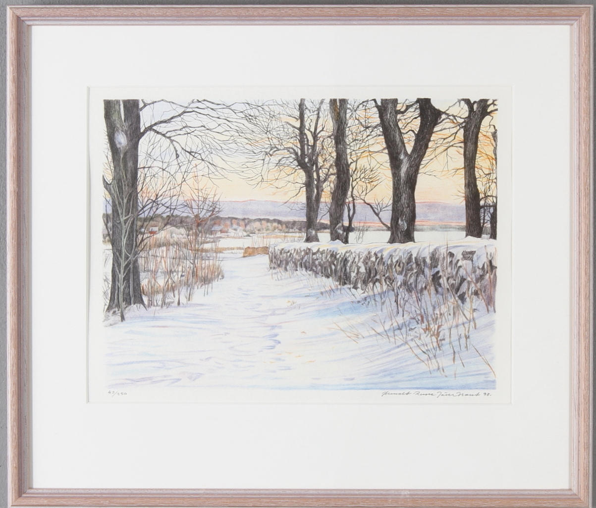 BERNT RUNE JÄVERBRANT. Landskap, färglitografi, signerad, daterad 98 samt numrerad 43/250.