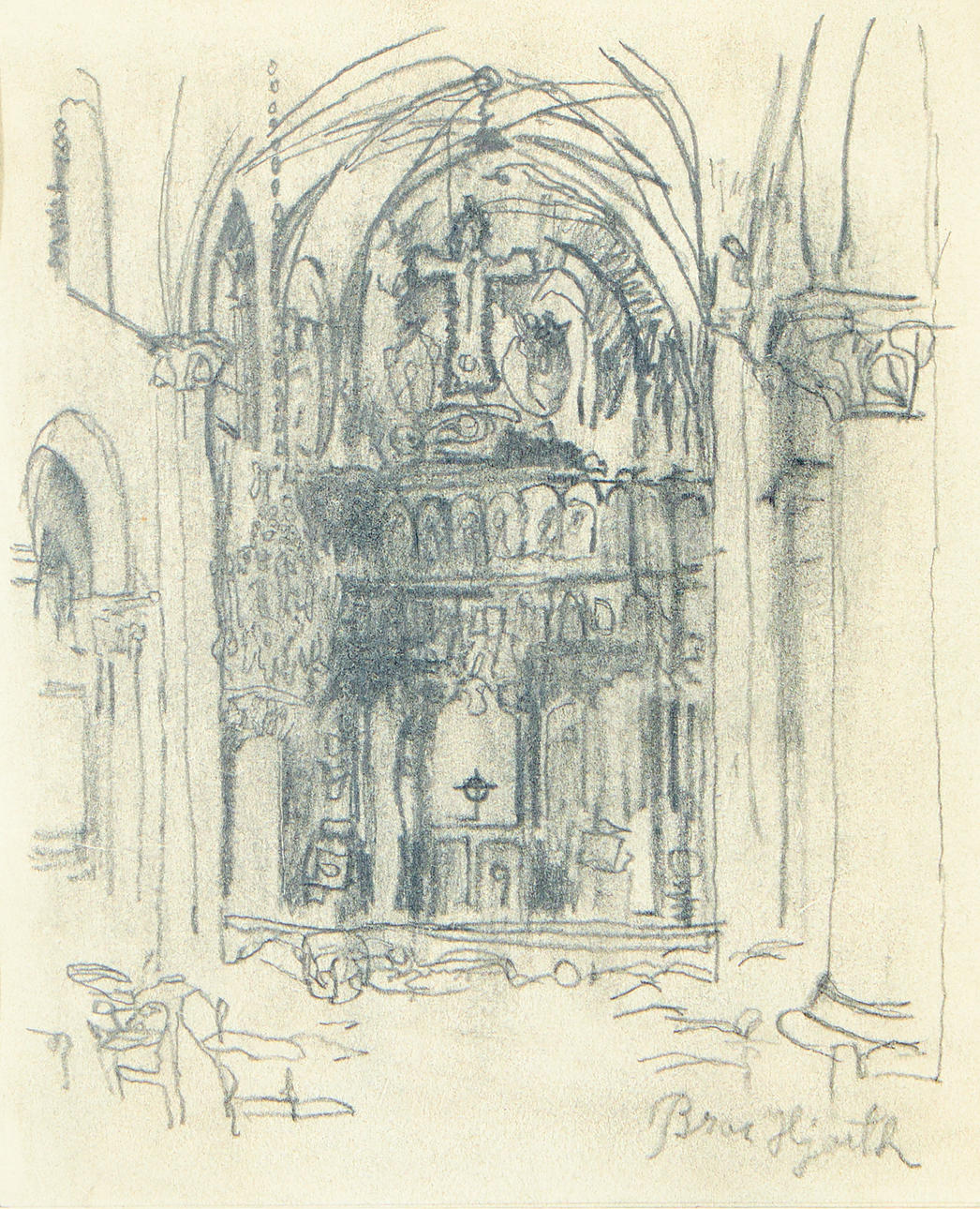 BROR HJORTH. Church interior.