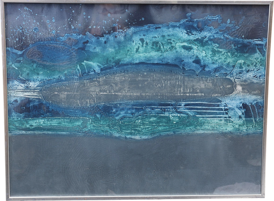 MARGARETA SJÖDIN. Composition, mixed media, signed.