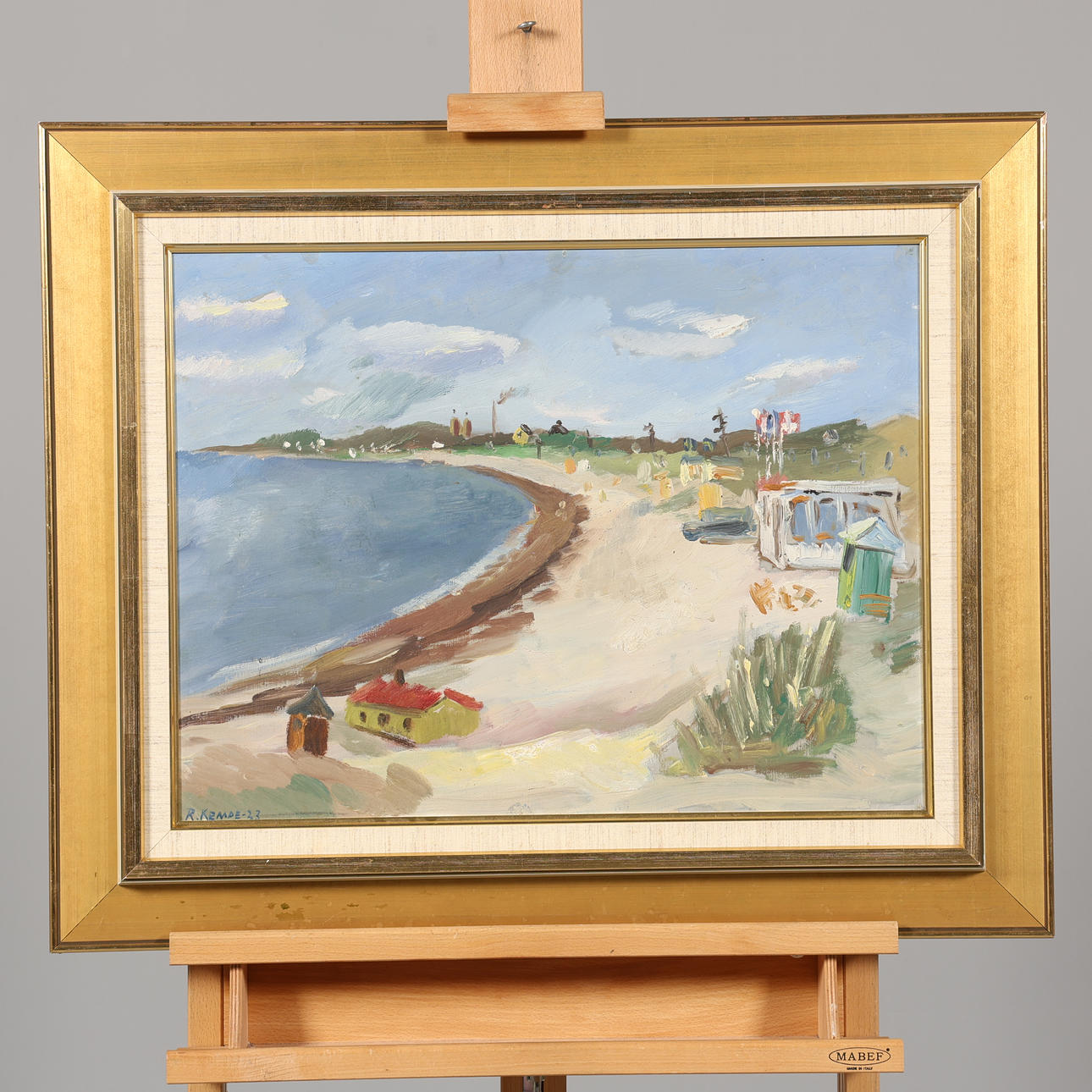 ROLAND KEMPE. OIL ON PANEL, signed, dated.