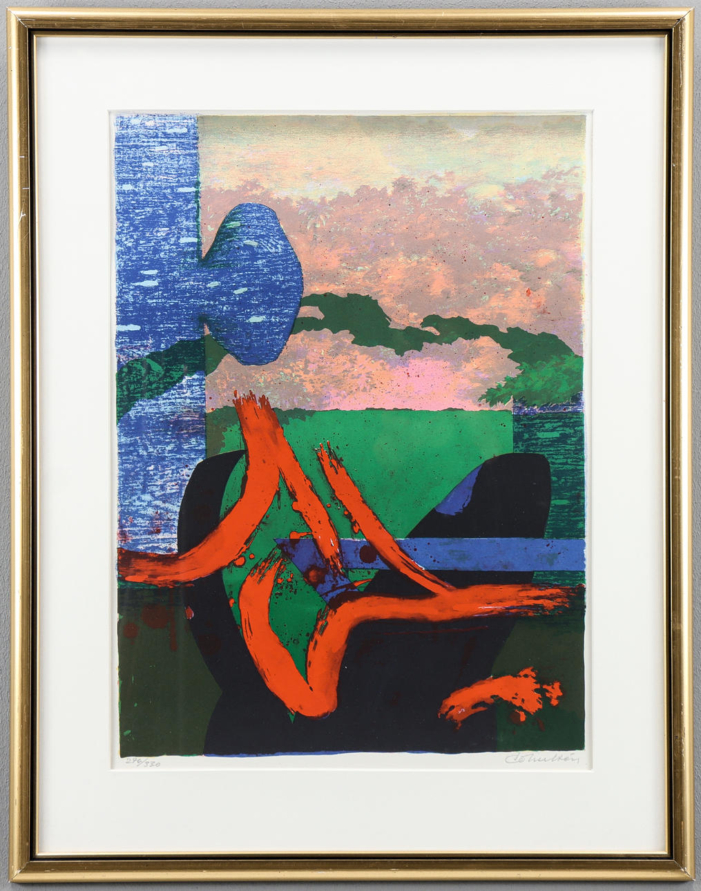 CARL OTTO HULTÉN. Lithograph 276/330, signed.