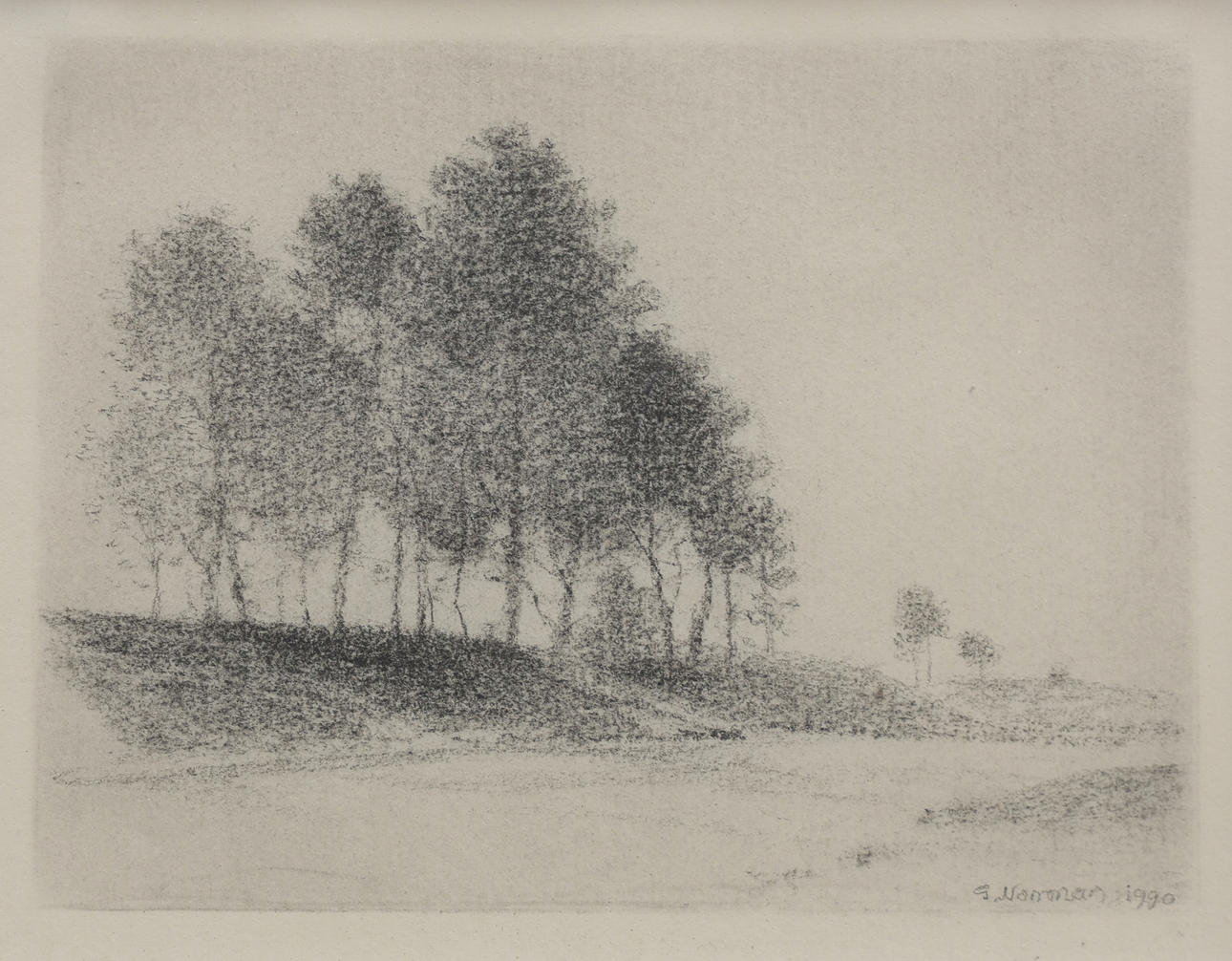 GUNNAR NORRMAN. FOREST GROVE, DRAWING.