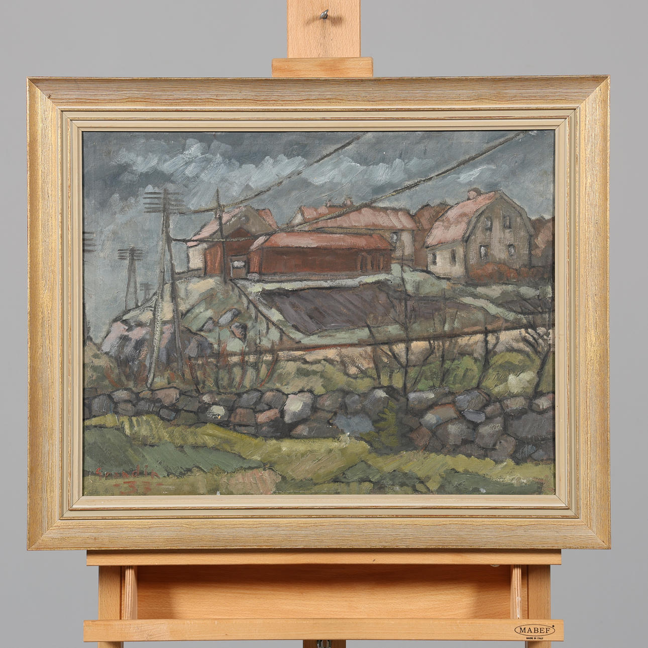 SVÄN GRANDIN. OIL ON CANVAS, signed, dated -37.