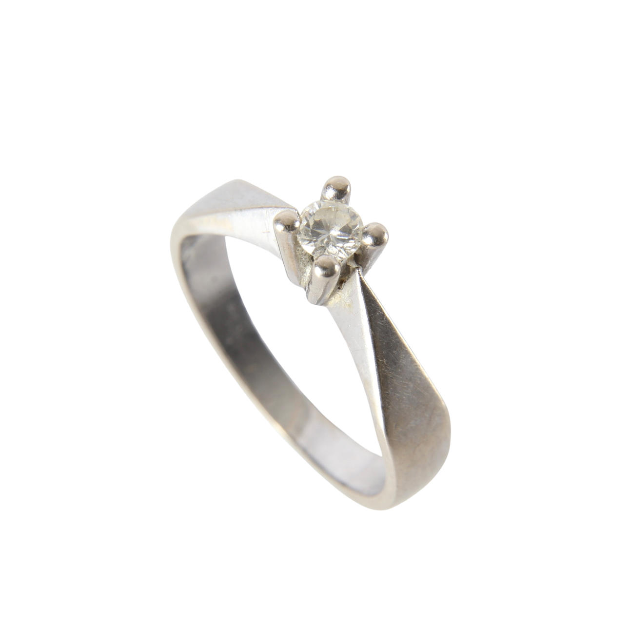 14kt White Gold Ring with 0.15ct Diamond.