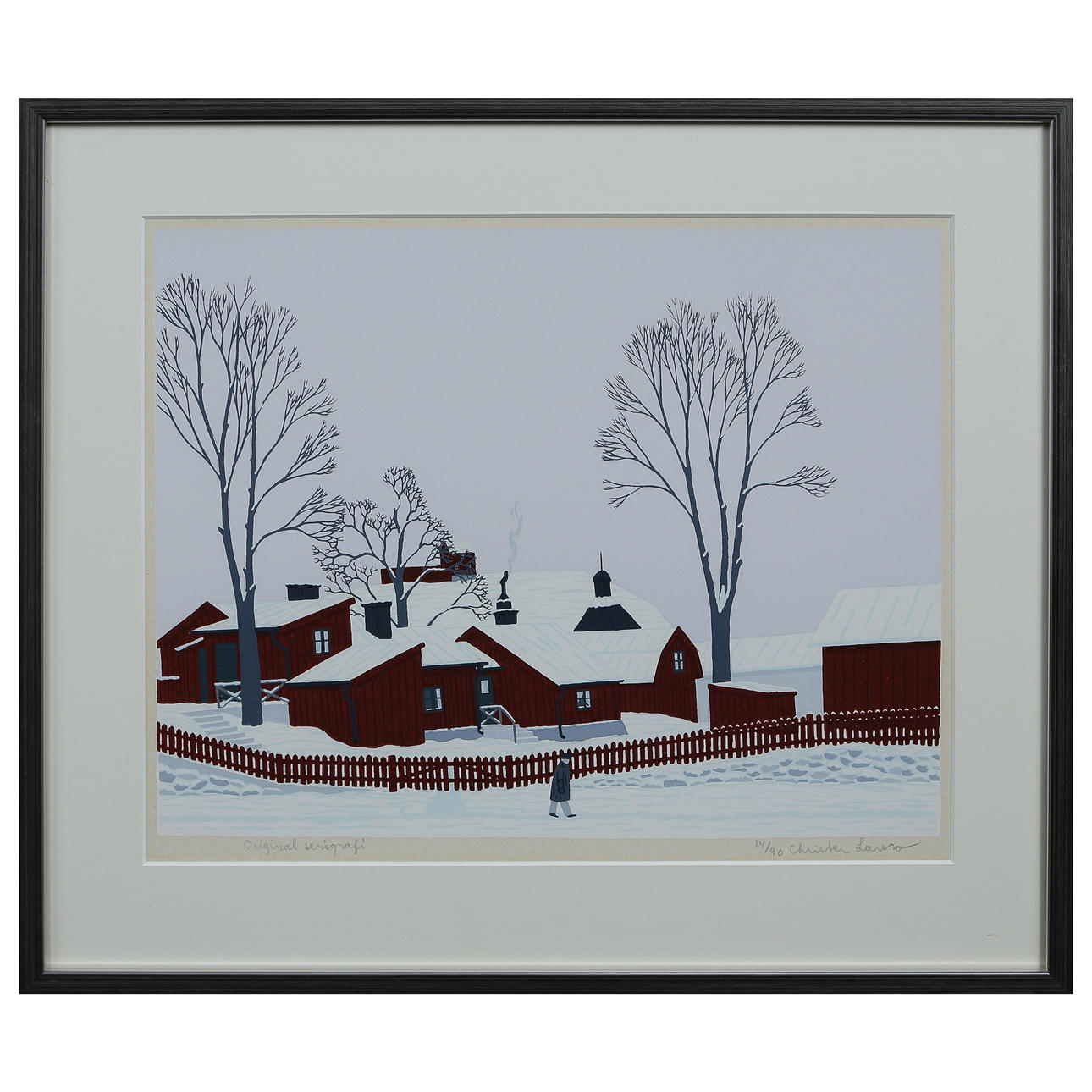 CHRISTER LARSSON, LITHOGRAPH IN COLOURS 14/90, SIGNED.