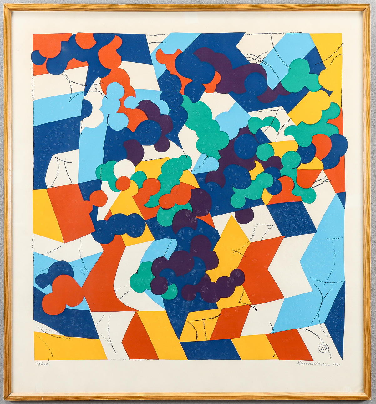 LENNART RODHE. Lithograph 64/125, signed 1971.