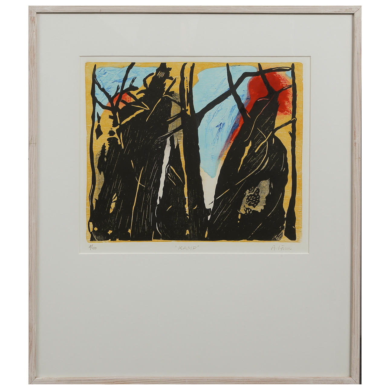 ANDERS MAPLE “FIGHT” COLOR LITHOGRAPH 8/100.