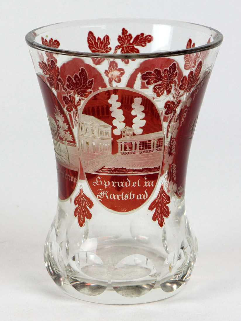 BIEDERMEIER CUP, KARLSBAD, OMKRING 1840.