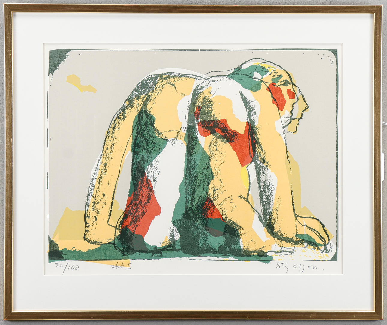 STIG OLSON. Lithograph 36/100 Etat I, signed.
