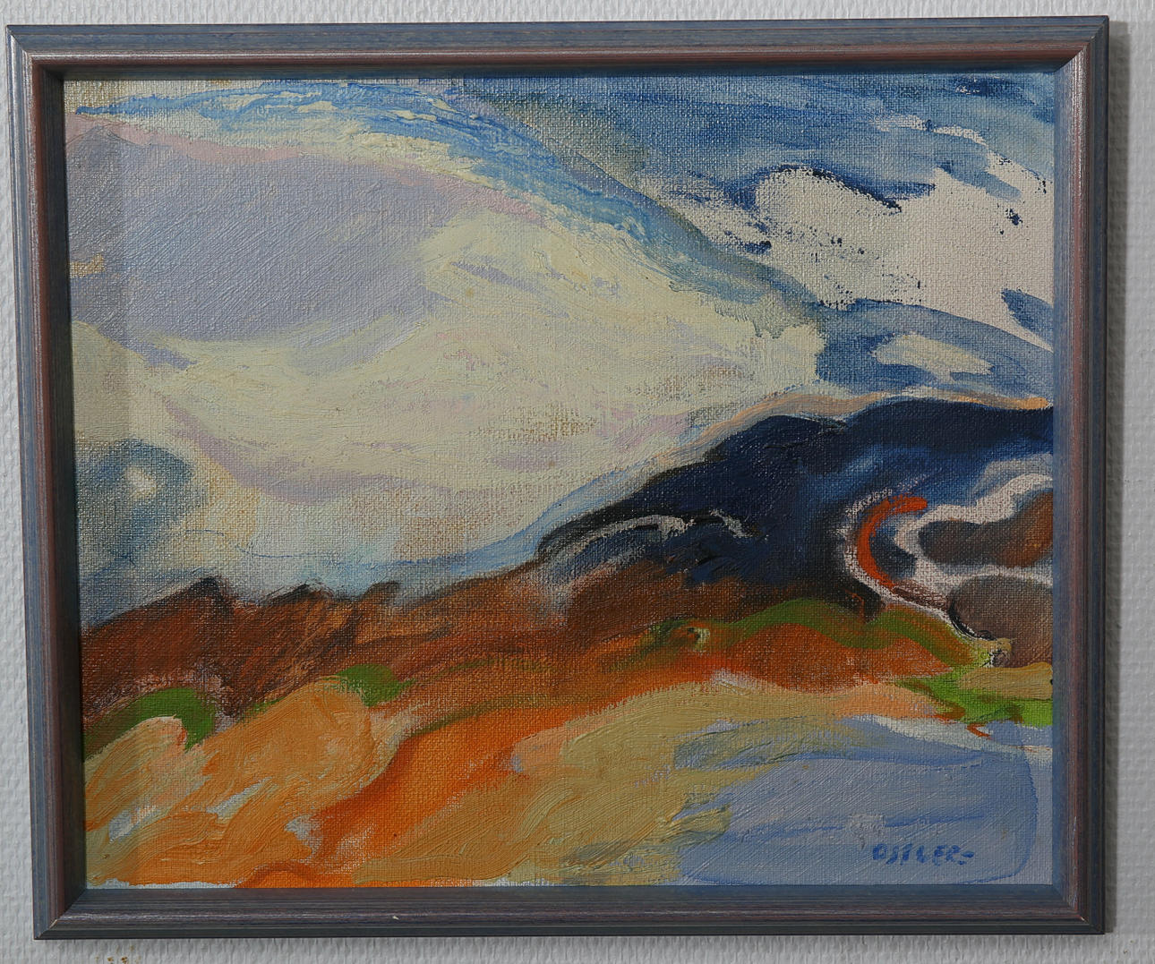 BENGT OSSLER. Olja på duk, "Landskap", signerad Ossler.