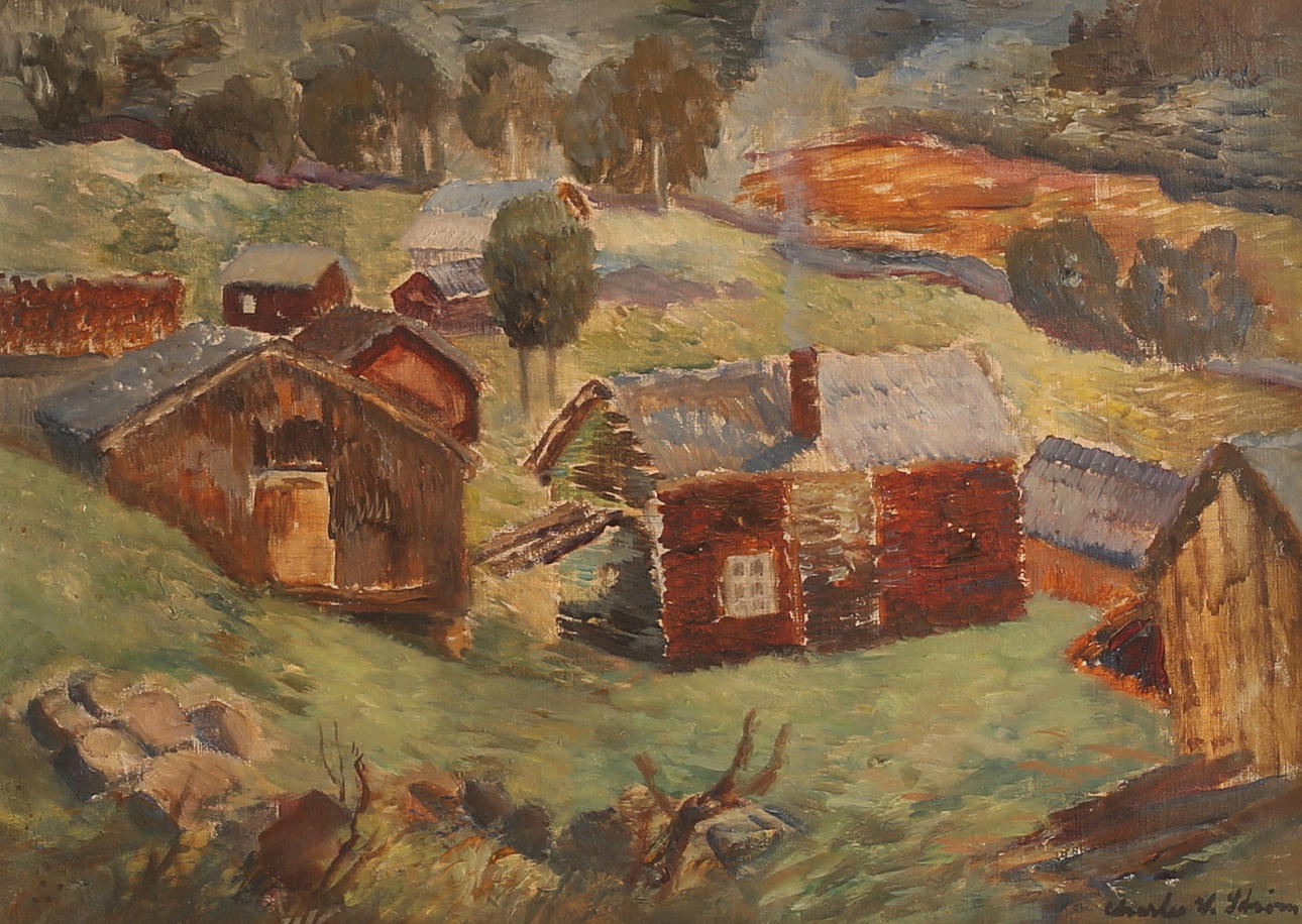 CHARLES W STRÖM. Oil on canvas, signed.