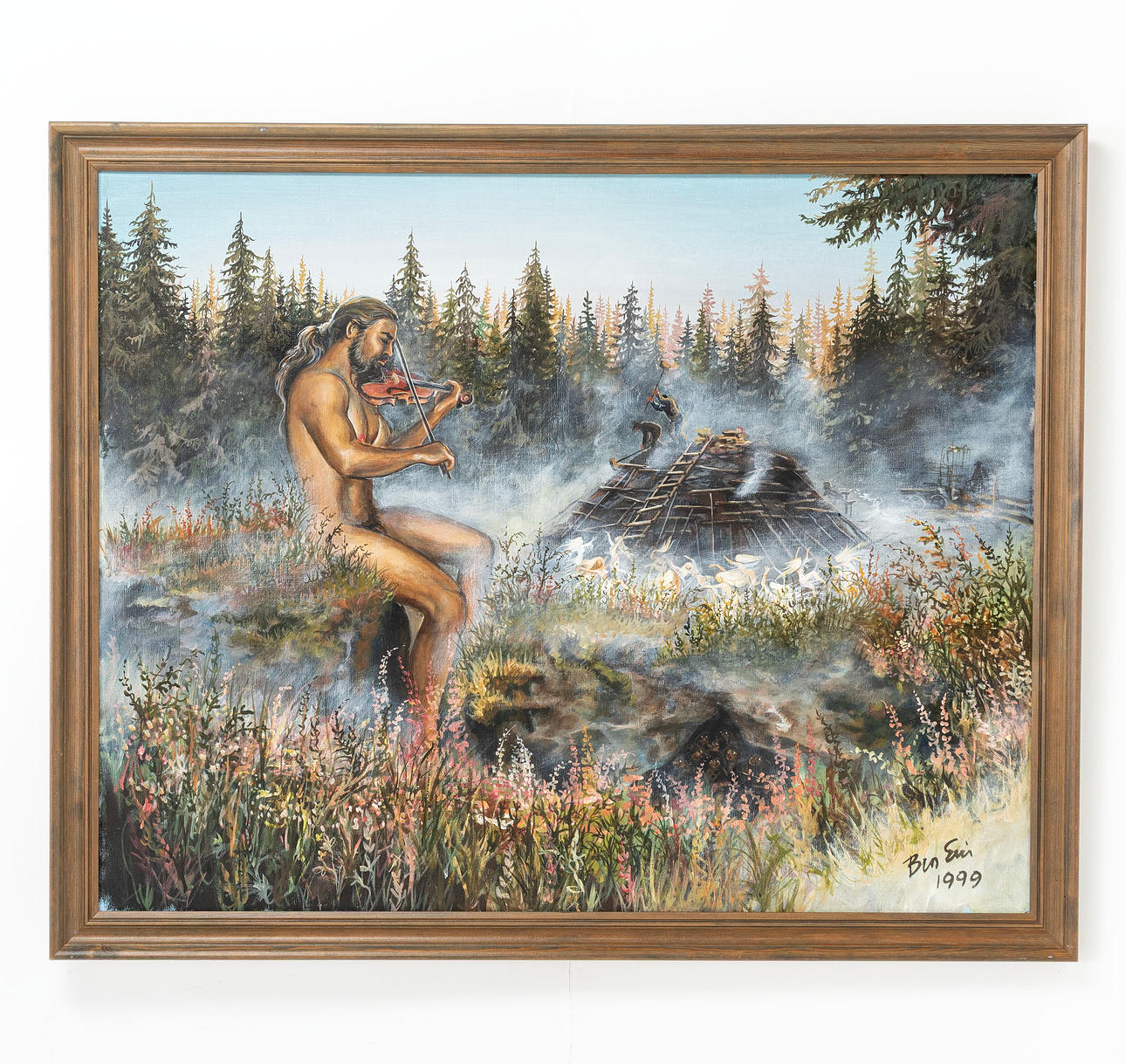 BROR-ERIC BERGQVIST. oil on canvas, signed and dated 1999.