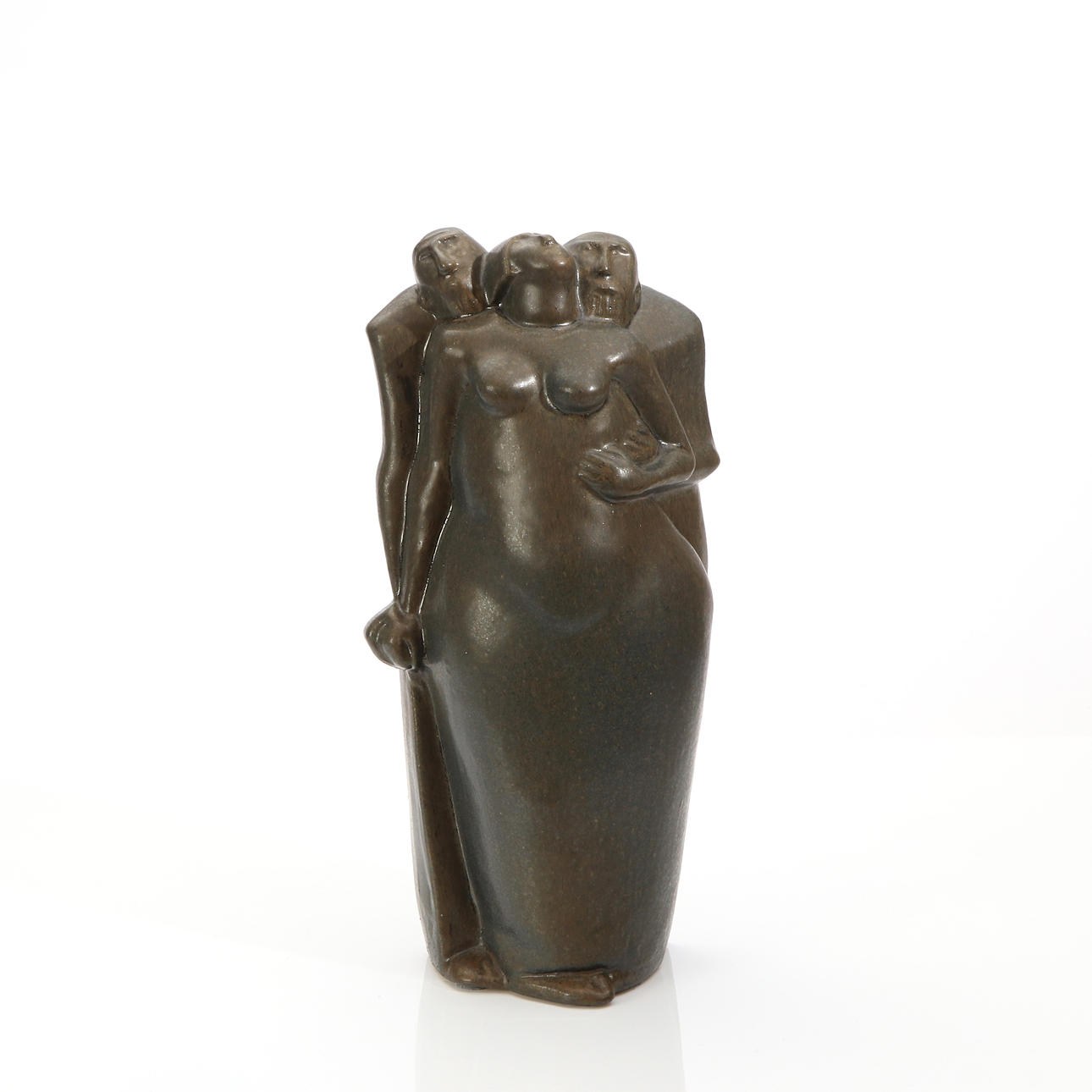 ÅKE HOLM. SCULPTURE. Glazed stoneware. Susanna and the boys