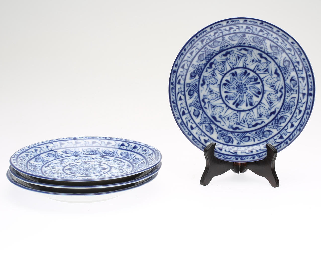 ASSIETTER, 4 st, porslin, "Cobolti", Oiva Toikko, Rörstrand.