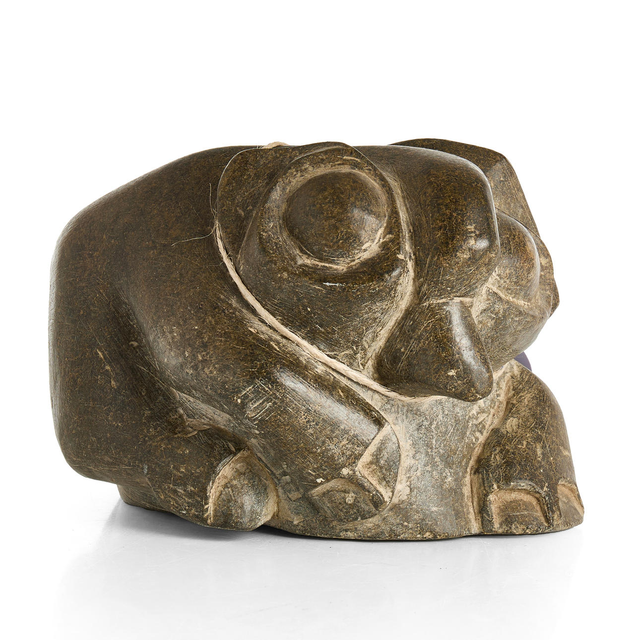 INUIT WORK, sculpture, soapstone, signed Francis T.