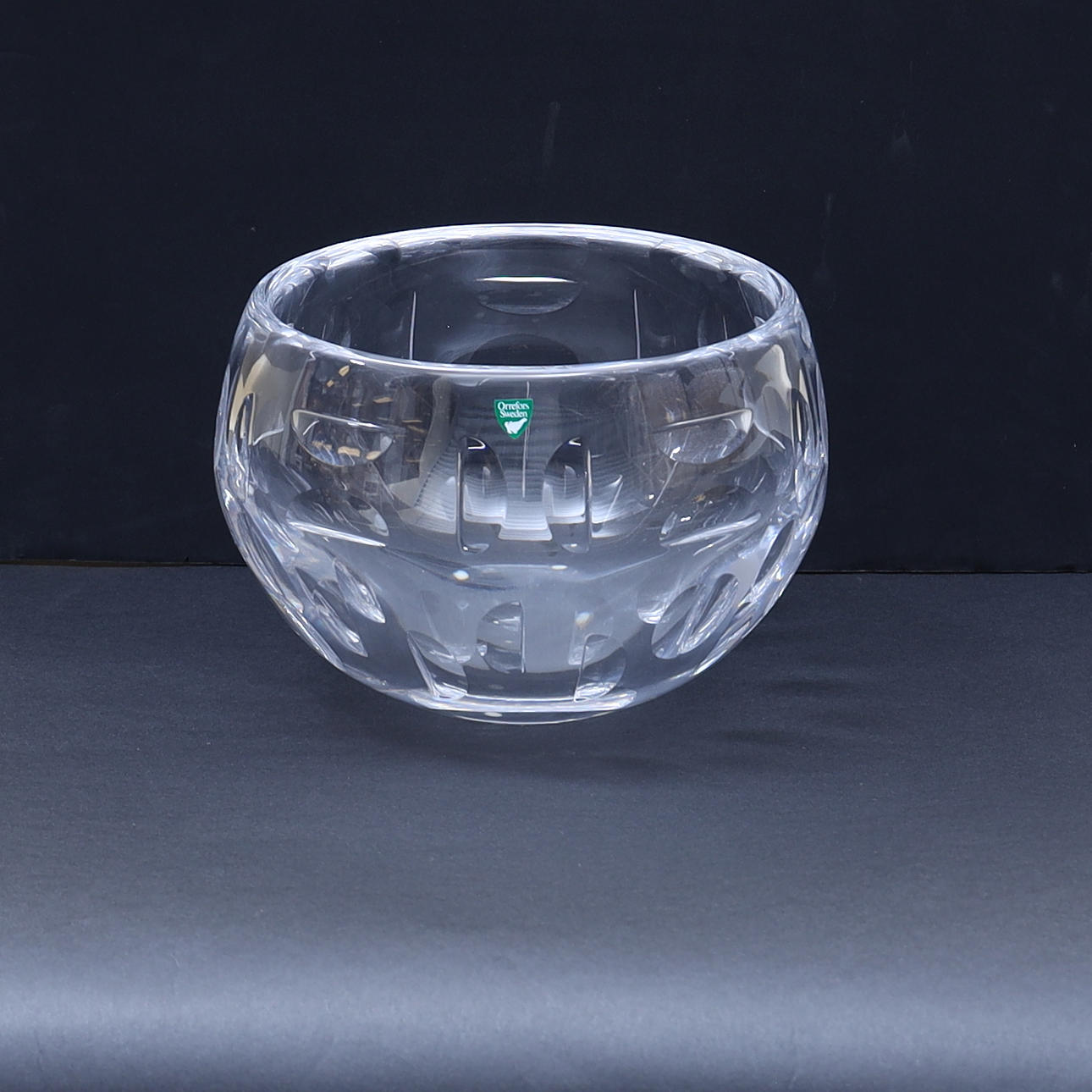 BOWL, Orrefors, cut crystal.