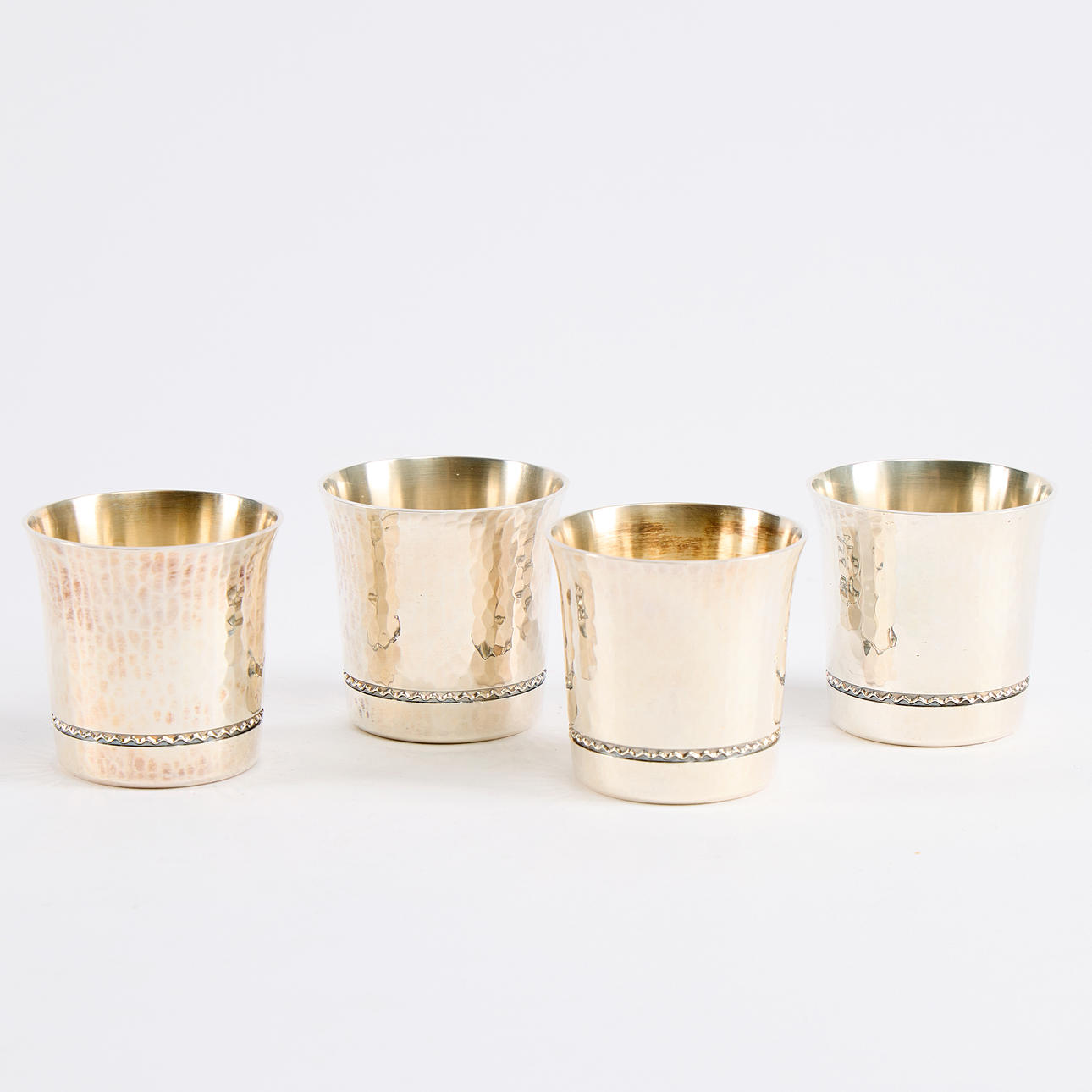 SUPKOPPAR, 4 stycken, Ceson, Göteborg 1977. Sterlingsilver.