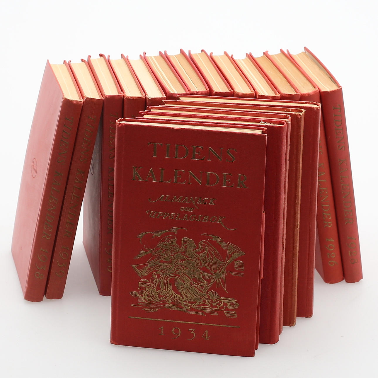 BØGER, 18 stk. Tidens kalender, 1900-tallet.