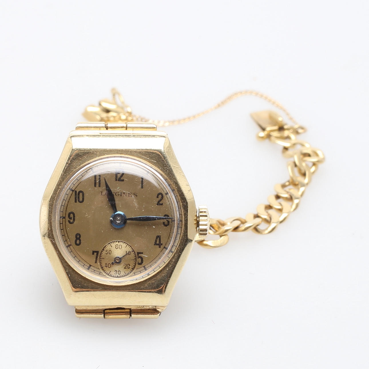 DAMARMBANDSUR, Longines, 14 k & 18 k gulguld.