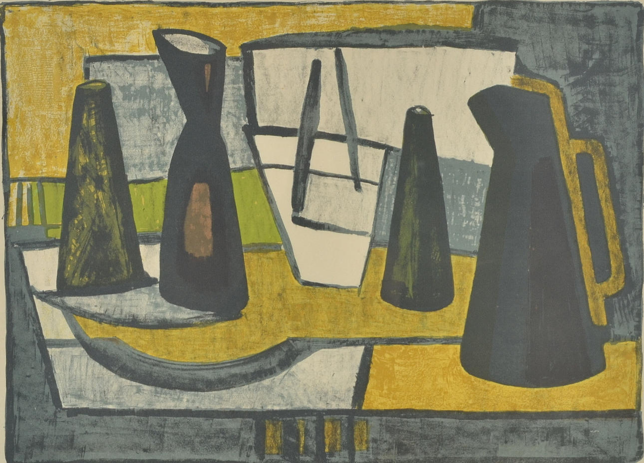 NILS WEDEL. Färglitografi.