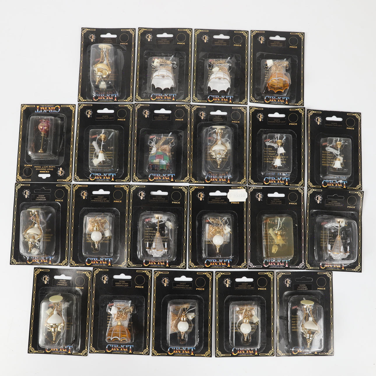 DOCK- ELLER TITTSKÅPSMINIATYRER, ca 21 förpackningar, CIR-KIT.